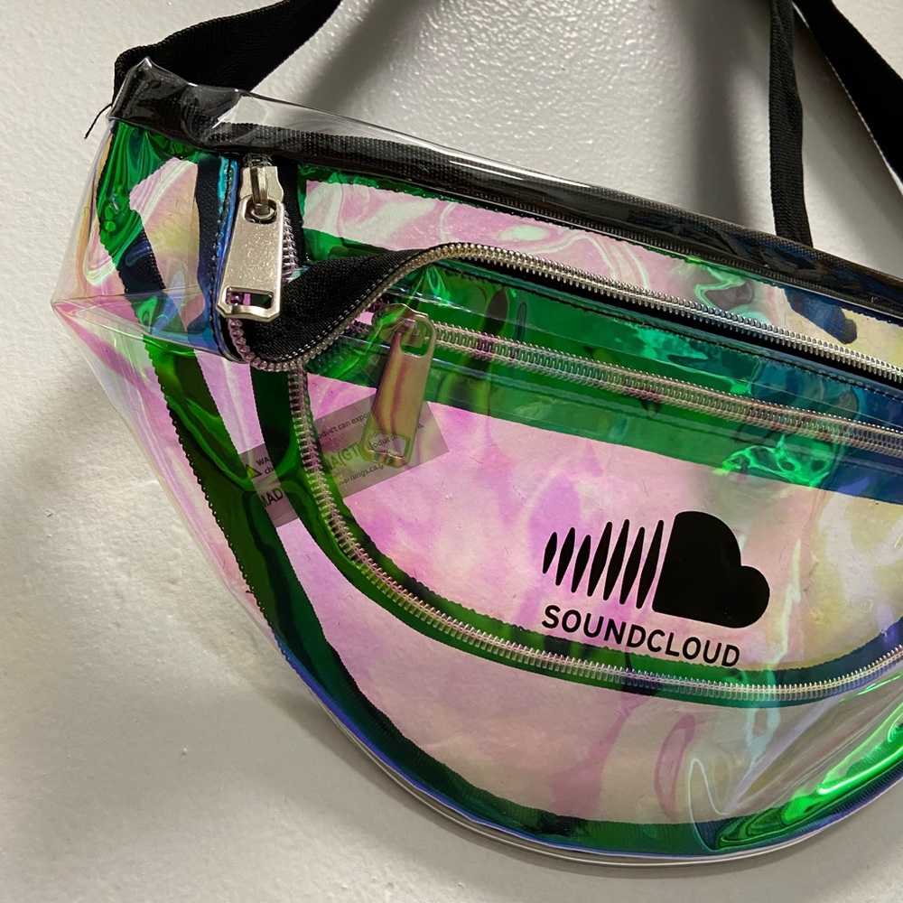 SoundCloud Green / Pink Transparent Fanny Pack! ☁️